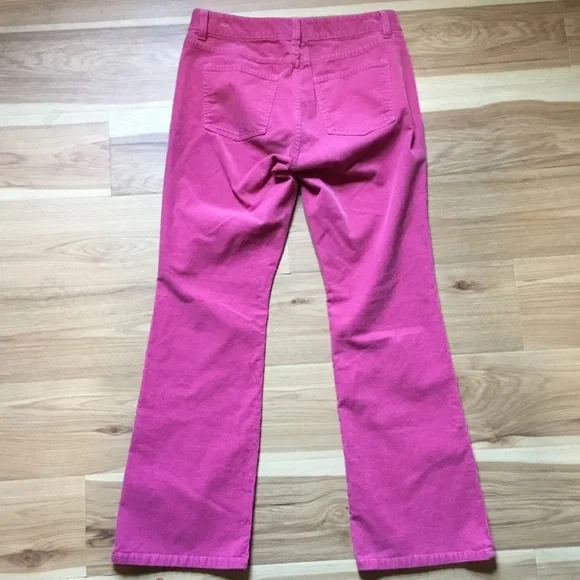 Talbots Pink Corduroy Boot Cut Pants Cotton Curvy Size 6P - Picture 2 of 3